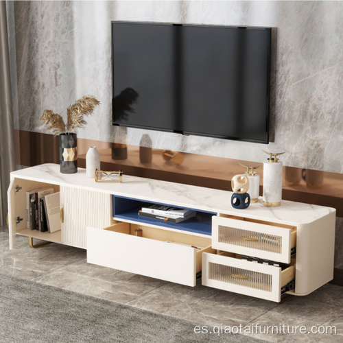 Mueble de TV con almacenamiento de color nogal Golden Foot